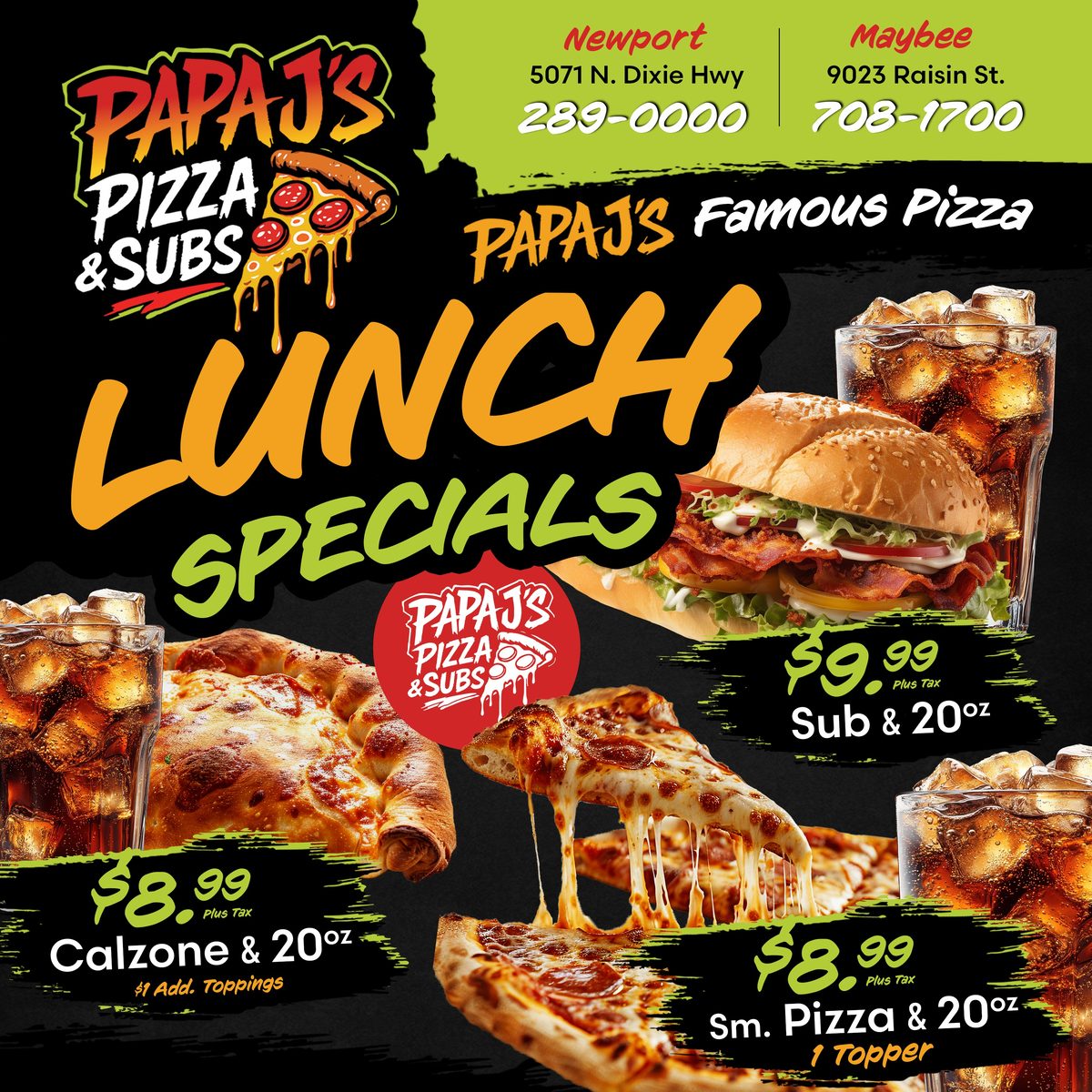 LUNCH SPECIALS ALL WEEK LONG!