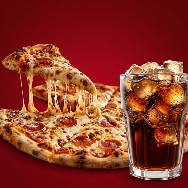 Small Pizza & 20oz Drink.