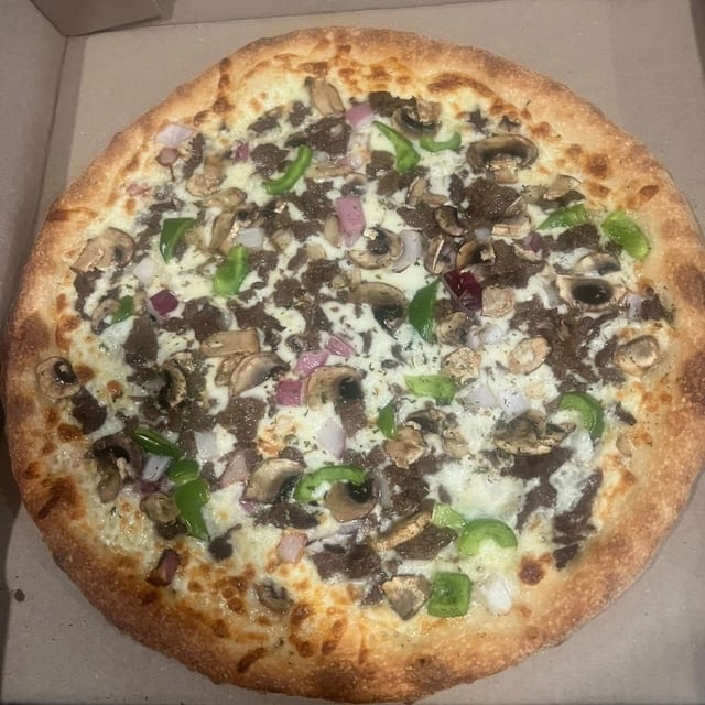 Steak & Cheese Pizza.