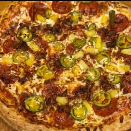 Papa Lava Specialty Pizza.